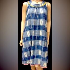The Territory Ahead Blue Sleeveless‎ Midi Sundress